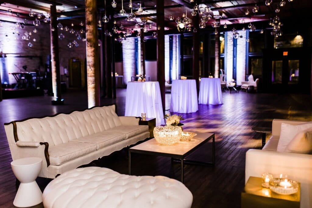A Snowy Crystal and White Holiday Corporate Party at Pritzlaff Events